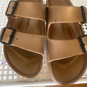Birkenstock Bronze Sandles, size 37